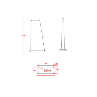 902-928MHz 3dBi SMAK Antenne aus Kunststoff
